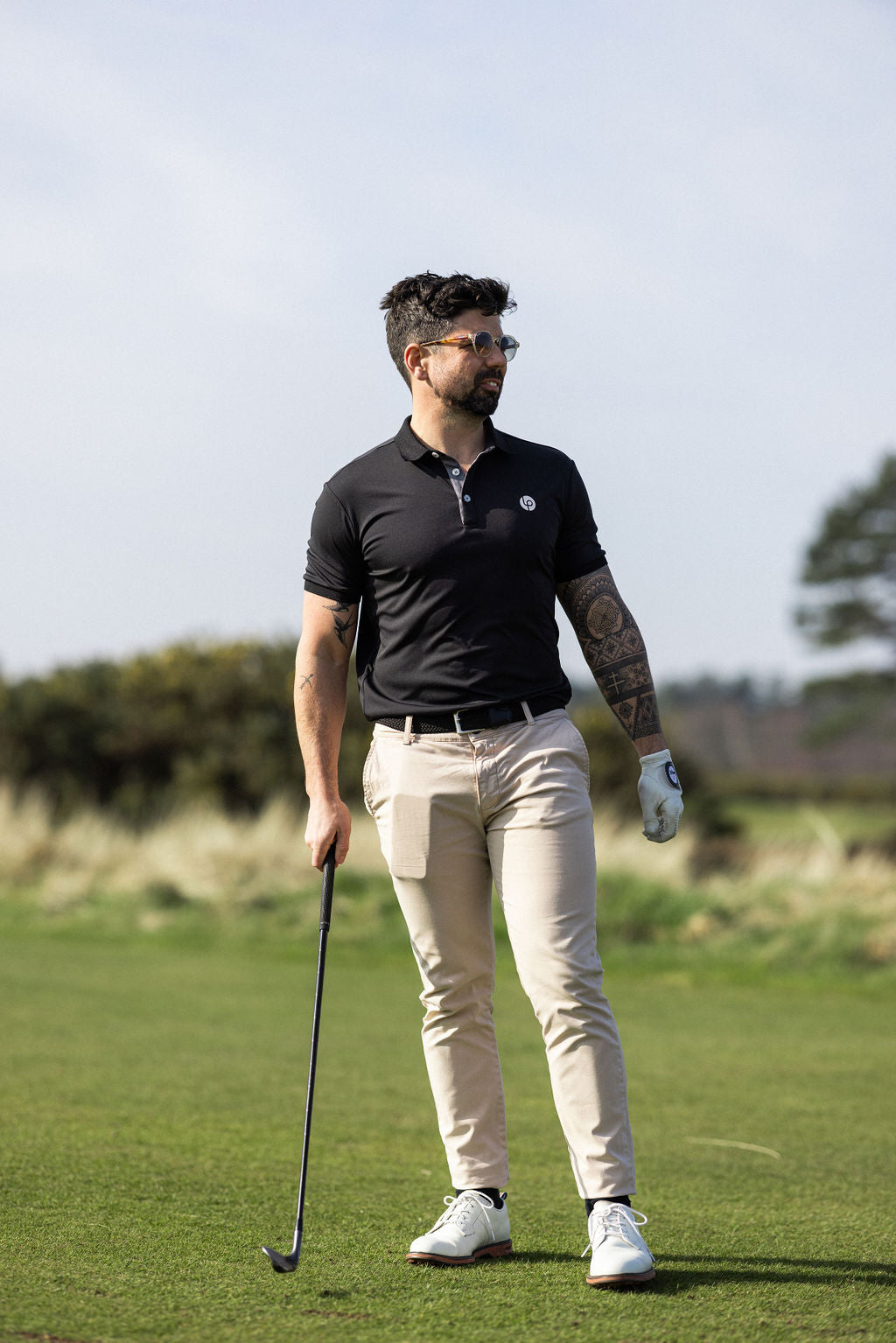 Stripe Polo - Black
