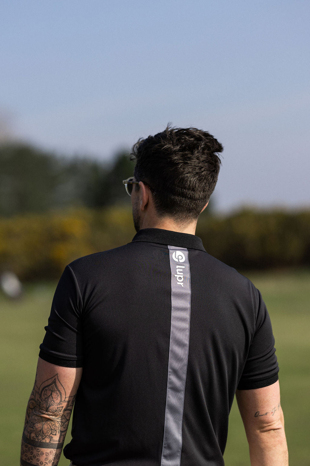 Stripe Polo - Black