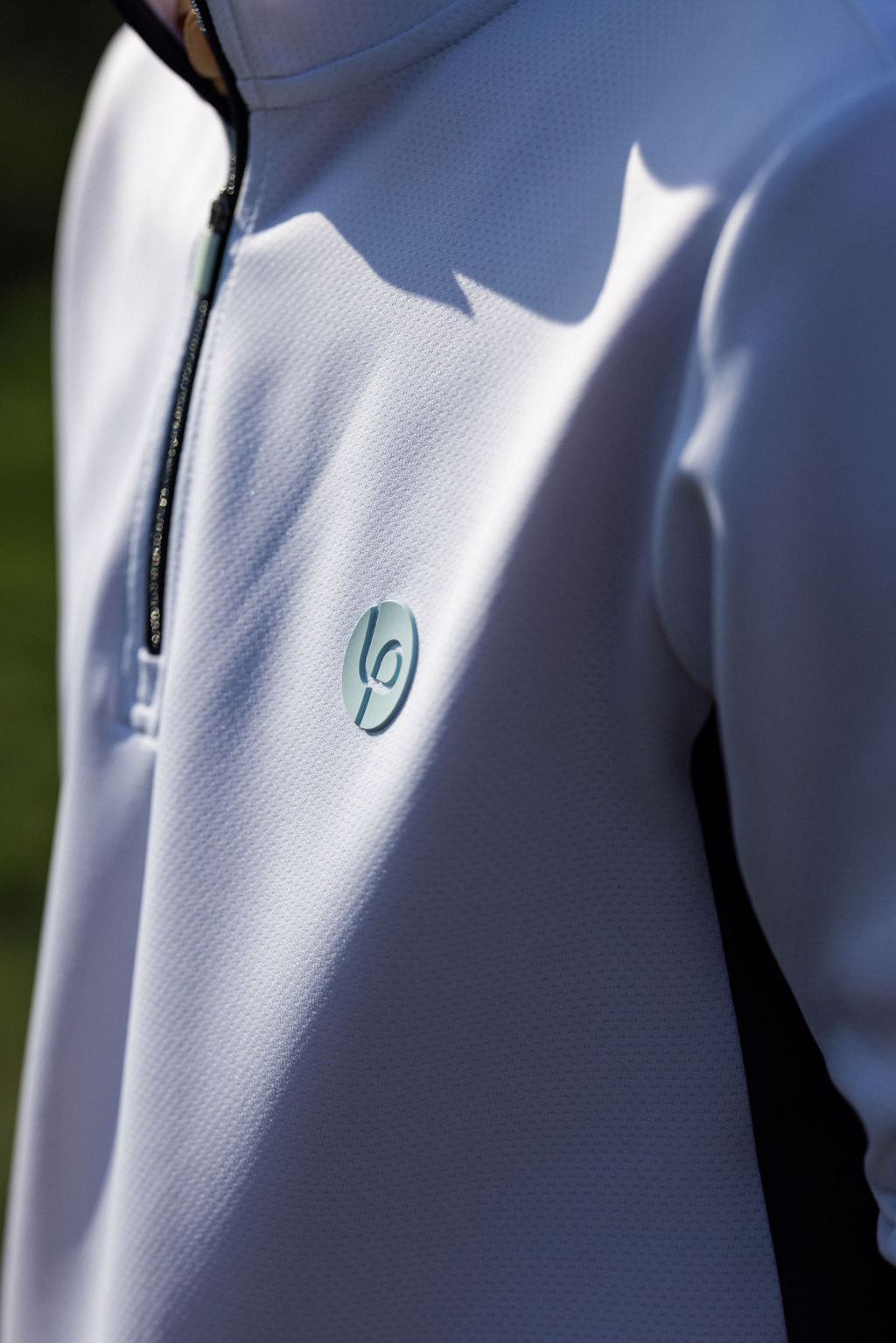 The Jacquard ¼ Zip Mid Layer - White